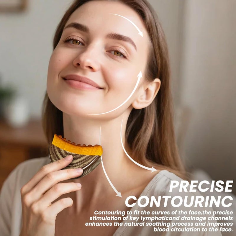 Holifada Lymphatic Contour Face Brush,Dry Brushing Face Brush, Lymphatic Drainage Massager for Face,Chin & Jawline Sculpting Designed to Fit The Skin Precisely and Relieve Fatigue (1Pcs) - Image 4